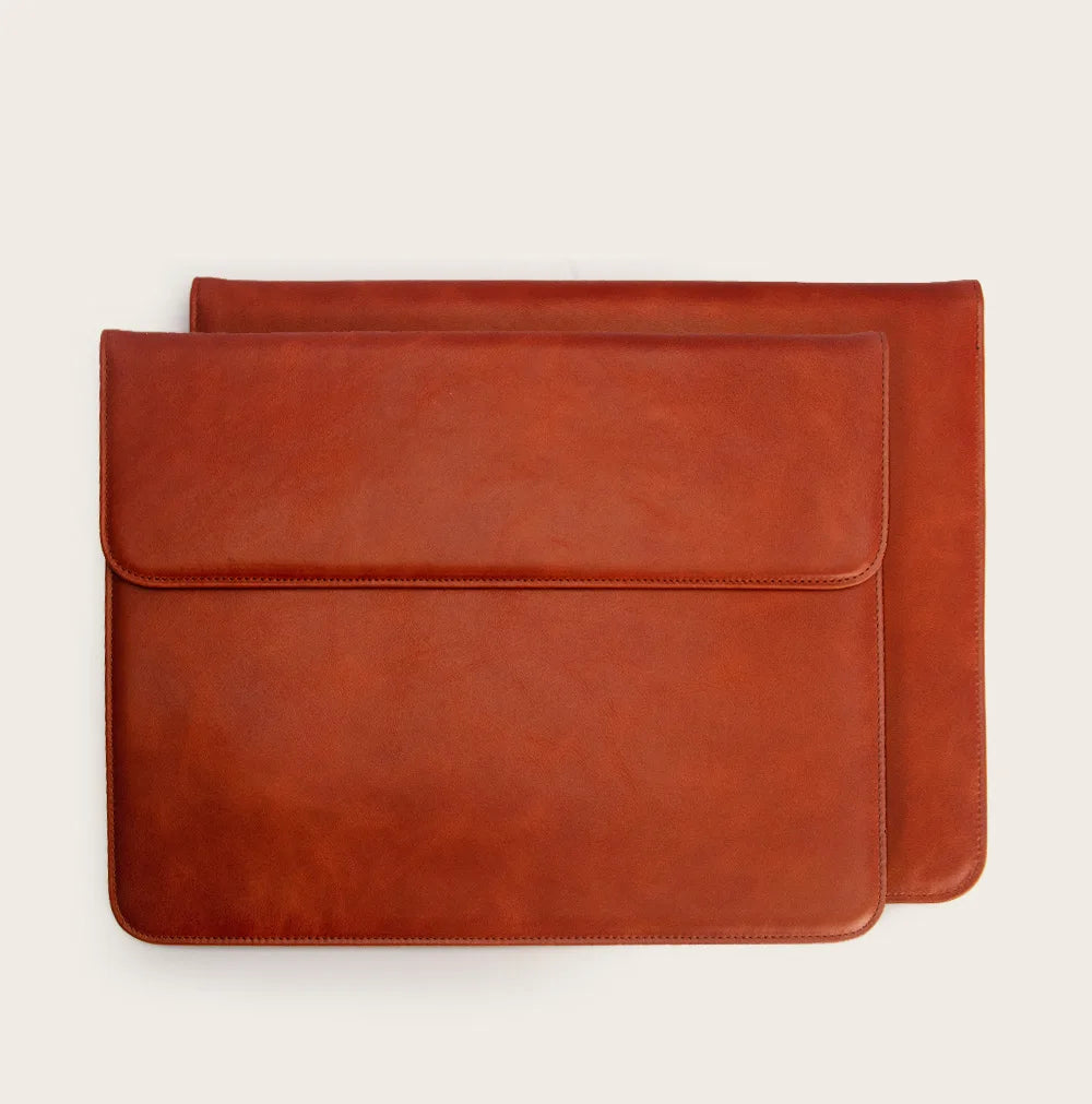 Guangdong Genuine Leather 13/14/15 Inch Laptop Sleeve Case Slim Messenger Business Men Leather Computer Pouch Envelope Bag