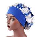 Wholesale Custom Single Layer Luxury Floral Printing Silk Satin Bonnet Women's Designer Hair Cap for Beach Travel Fishing Wide