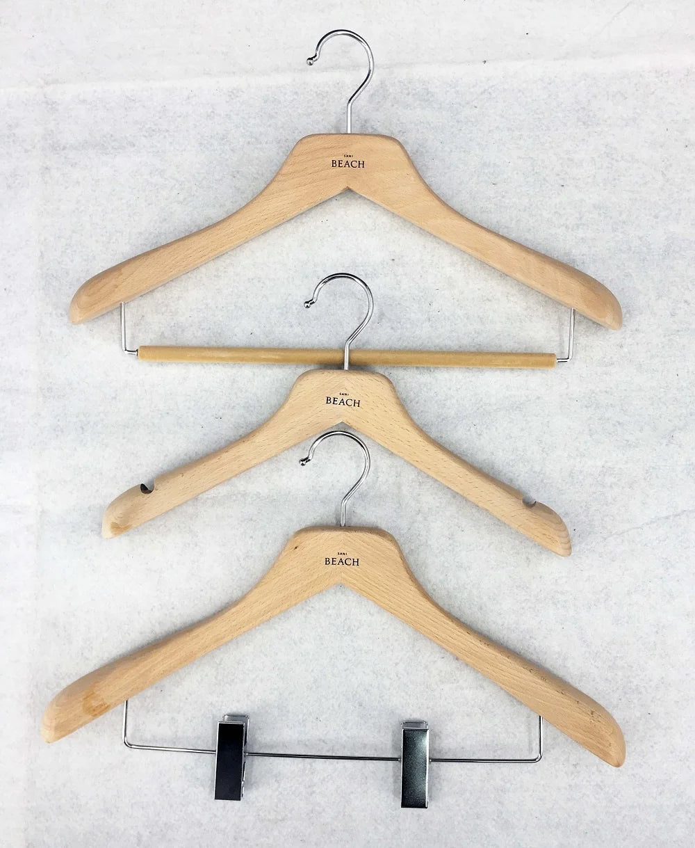 Wholesale Luxury Customised Wide Wood Kids Jacket Suit Pants Coat Mannequin Wooden Hanger