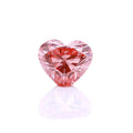 pink Lab Created Diamond Bead Heart Shape Cvd Diamonds Certificate 1 Carat
