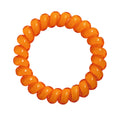 Custom 39 Candy Colors 6.5cm TPU Plastic Eco-friendly Telephone Cord Line Large Size Sports Hairband Spiral Flat Hair Ties