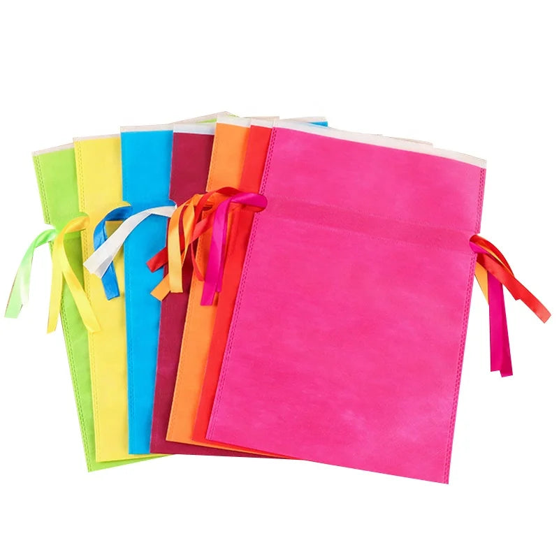 Wholesale Logo Printed Small Non-Woven Drawstring Bag Competitive Price Shopping Bags