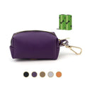 Factory Custom Eco-Friendly Leather Plaid Dog Poop Bag Dispenser Holder for Drop Shipping
