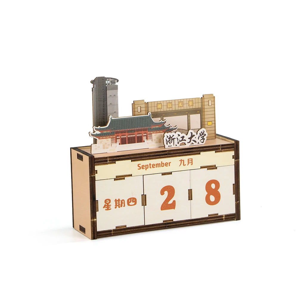 Perpetual Calendar Wood Desk Calendar Wood