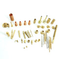 Brass Rivet Nut Button Sheet Metal Fabrication Parts Gold Pins Custom Copper Sheet Metal Stamping Processing CNC Machining