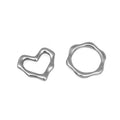 Hot Sale Stainless Steel Heart & Flower Shape Pendant Necklace Components Wholesale Jewelry Findings & Accessories