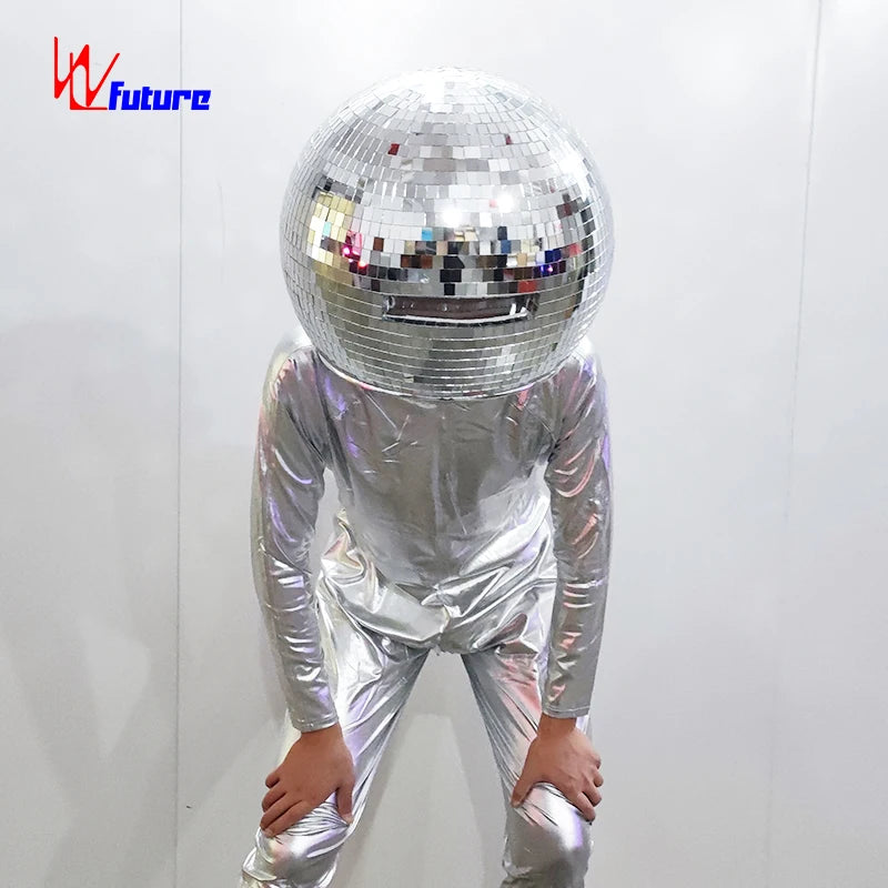 Mirror Dress Mirror Black Performance Robots for Adults Costumes Cosplay Suit for Adults Women and Men Stage & Dancerwear
