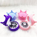 Luxury Lashesbox Custom Logo Lashbox Packaging Pink Lash Cases Crown Shape Lash Boxes Empty 25 mm Eyelash Packaging