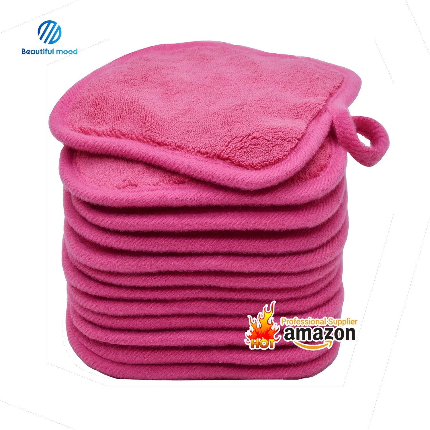 Wholesale Reusable Microfiber Makeup Remover Cloth Woven Technics for All Skin Types Charcoal Color