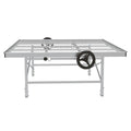 PE Single Large Plastic Plant Nursery Trolley Rolling Bench Flood Tray Wire Mesh Greenhouse