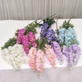 Wholesale  Three-prong Silk Wisteria Artificial Flowers for Ceiling Wedding Decoration