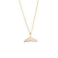 Waterproof 18K Gold Necklace PVD Stainless Steel Chain with Pendant Mermaid Tail Necklace Female Bar Necklace