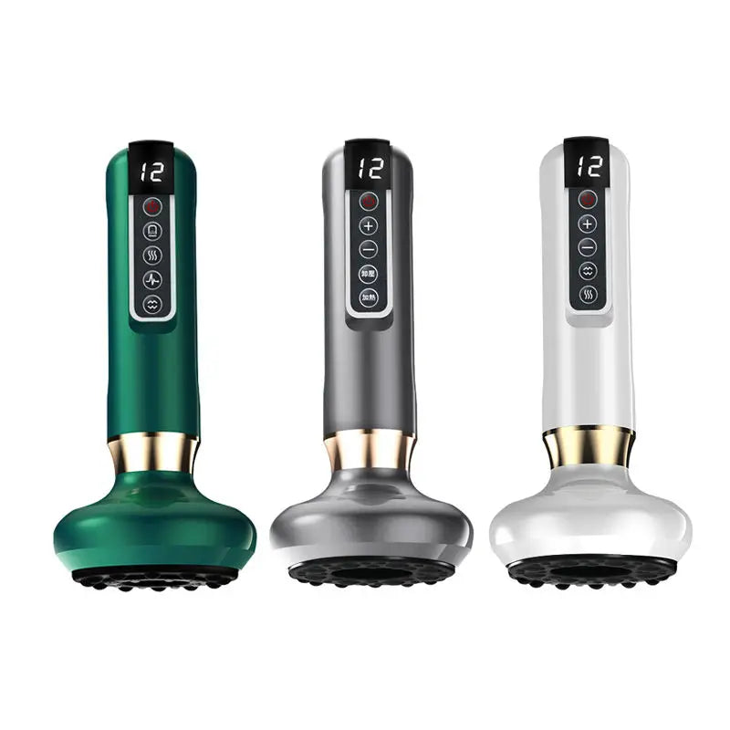 12 Gears Heating Cupping Suction Cup Device Electric Scraping Vacuum Cupping Massager