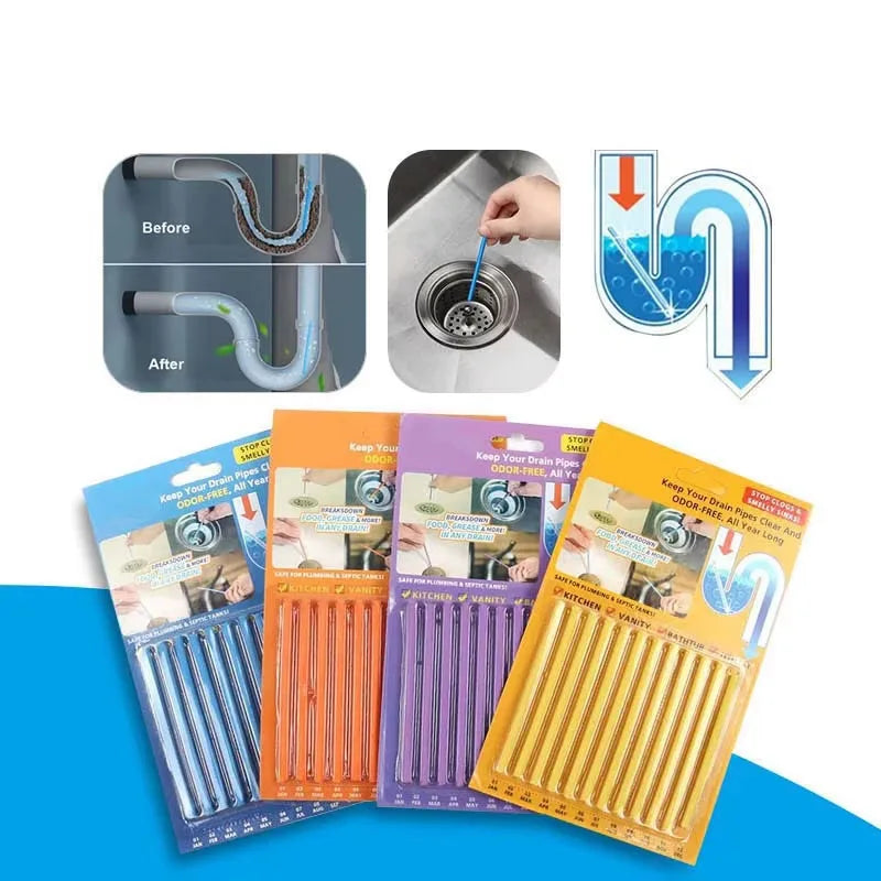 Epsilon  Maxdetergent Sticks Drain Cleaner and Deodorizer Toilet Kitchen Pipe Toilet Drain Cleaner