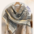 New Fashion 140 Imitation Cashmere Scarf Women's Winter Thick Warm square Stylish Elegant Cape Scarf