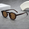 Stylish Round Unisex Designer Thick Frame Steampunk Shades Colorful Leopard UV Protective Outdoor Sunglasses