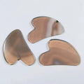 DIY Gem Grey Agate gua sha comb gua sha crystal heart body gua sha stone with box quartz crystal