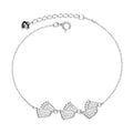 Kids Cute Footprint Charm Bracelet in Sterling 925 Silver Thin Chain Bracelet for Women