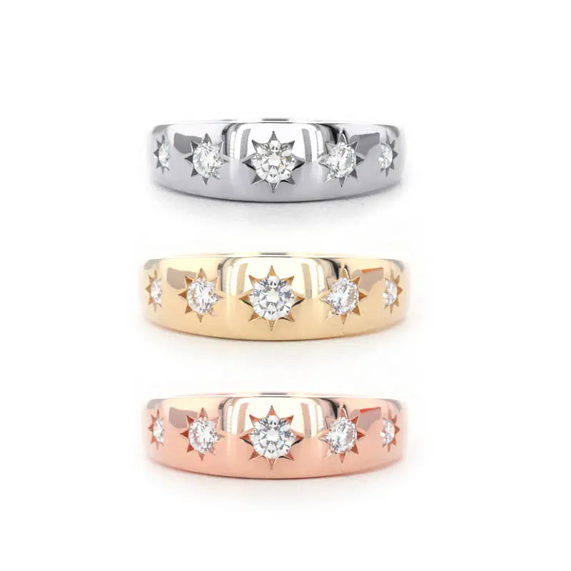 Round Brilliant Cut Men Sun God Moissanite Ring Mens Round Brilliant Cut Def Vvs 10k Gold Moissanite Ring for Men