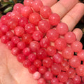 4/6/8/10MM Round Pink Angelites Stone Beads Loose Beads for Jewelry DIY Bracelet Making