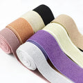 Deepeel KY407 25mm Sewing Webbing Accessories High Tenacity Strap Fabric White Gold Colored Silk Nylon Elastic Band