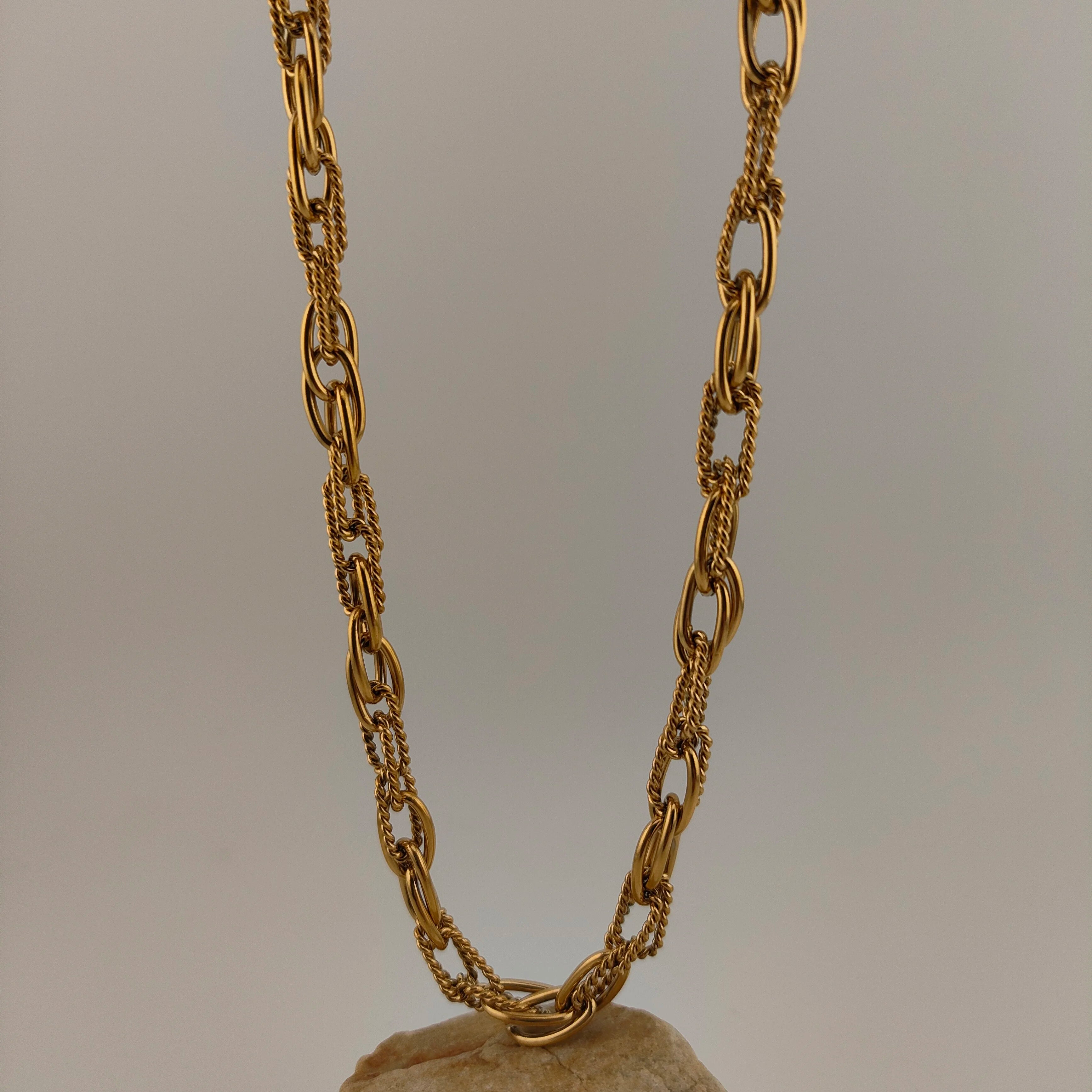 Waterproof Jewelry Statement Stainless Steel Bold Chain Choker Gold Chunky Chain Jewellery Layering Necklace