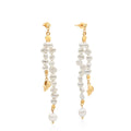 OEM Vintage Gold Plated Pearl Earrings New European American Style Exaggerated Temperament Jewelry Copper Wholesale Gift