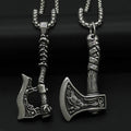 Hip Hop Mens Punk Stainless Steel Viking axe Pendant Necklace