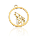 Skyrim Howling Necklace Women Men Casual Punk Stainless Steel Gold Color Animal Neck Chain Jewelry Gift Wolf Wholesale Pendant