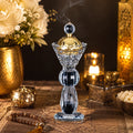 Unique Creative Glass Crystal Incense Burner Portable Religious Indian Incense Oriental Arabic Censer High Quality Decorative