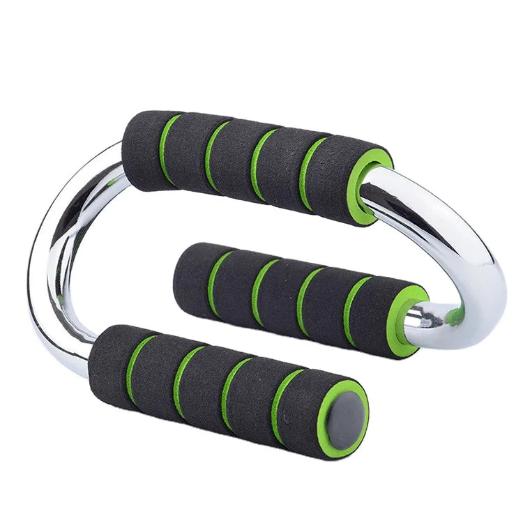 Fiess Strength Chest Muscle Home Equipment Tool S-Shape Push-up Bars With Foam Handletn