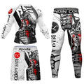 CODY LUNDIN Men Sublimation Printed Anime Gym Sets Grappling Boxing Jersey Tattoo Jiu Jitsu BJJ Rash Guard Mele Compression Set