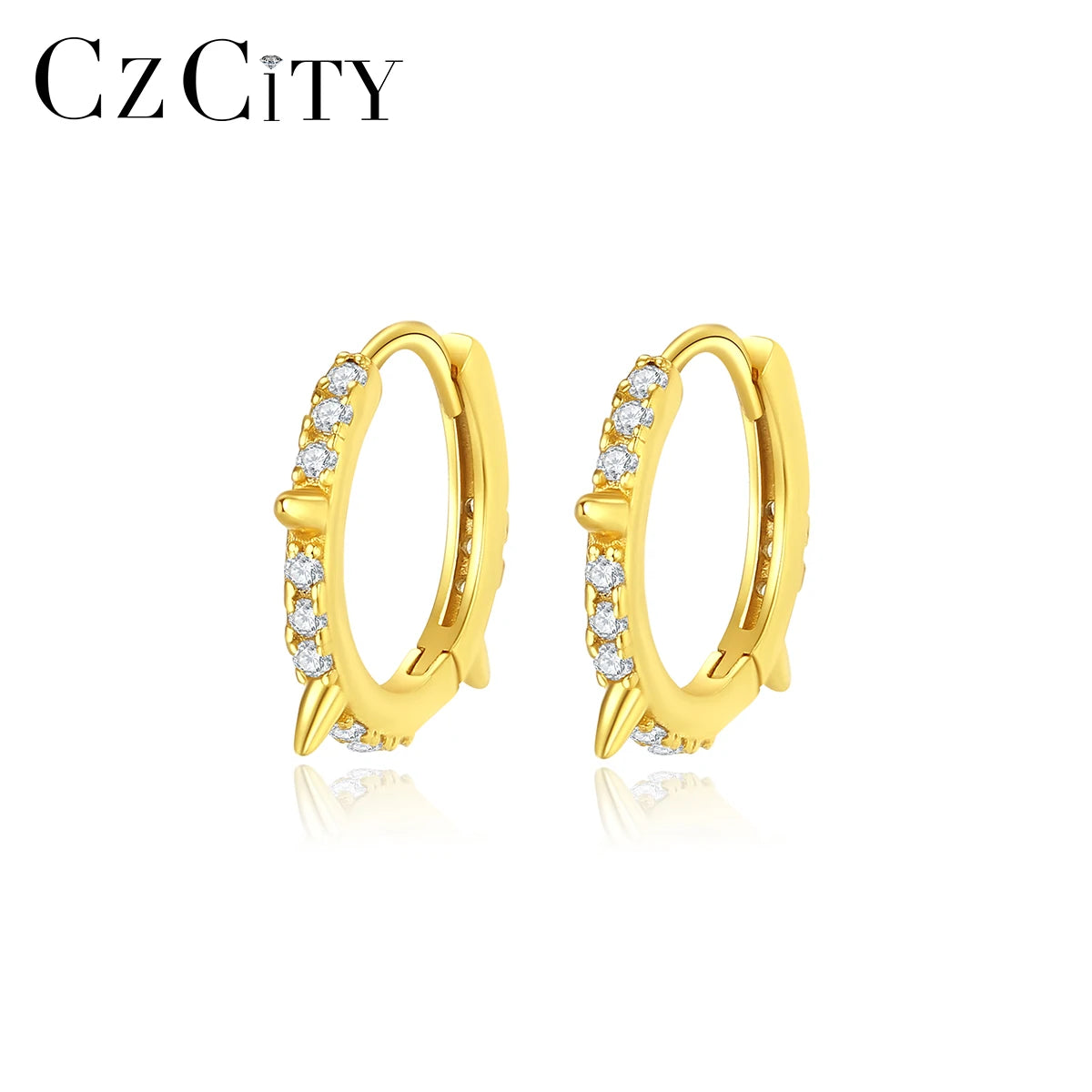 LUOTEEMI Woman Trendy Hot Sale Earing Geometric Elegant Gold Clip Lady Silver 925 Statement Huggie Earrings