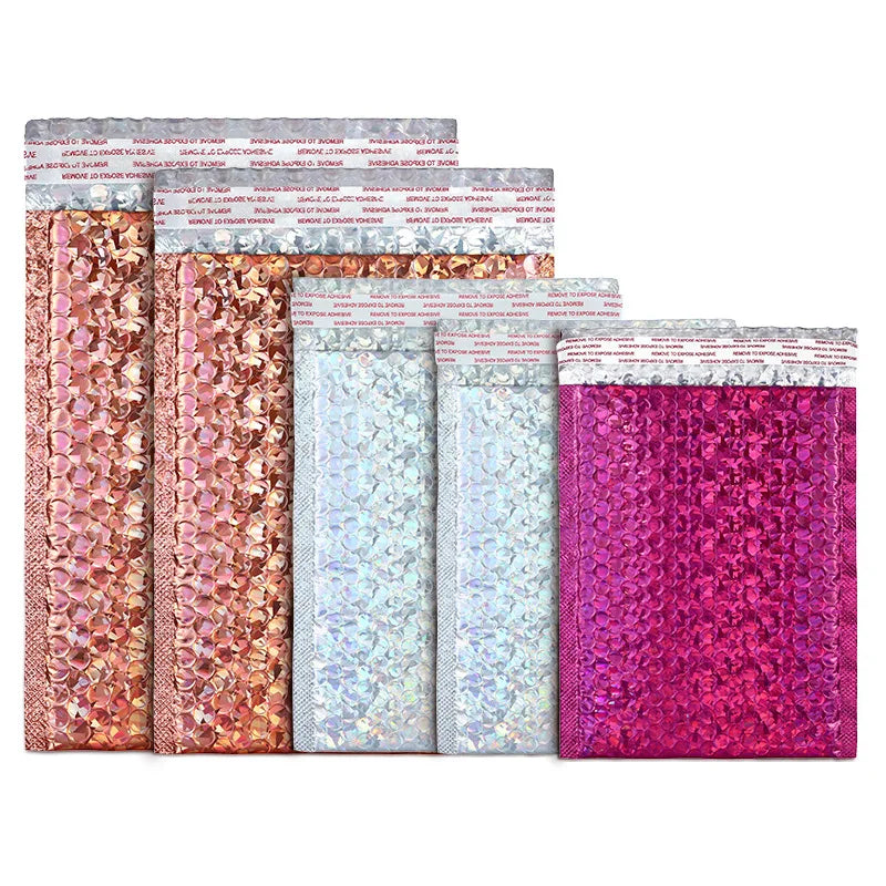 Stock Sizes Waterproof Padded Envelopes Black Bubble Mailers Customized Logo Self Seal Protective Packaging Cosmetic Perfume