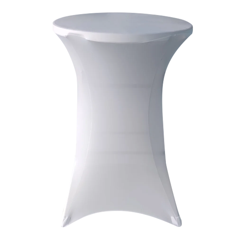 Wholesale Custom Cocktail Round Fitted Stretch Spandex Wedding Table Cover Protector for Banquet Party