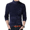 Fashion Casual Pullover Turtleneck Long Sleeve Loose Soft Thermal Men Sweater