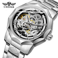 Winner 199G Automatic Mechanical Watch Male Business Clock Wristwatch Man New Fashion Gold for a Best Gift Montre Homme