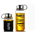 1000 ml 32 oz Custom  Neoprene Sleeve Wide Mouth Glass Water Bottle with Tea Filter