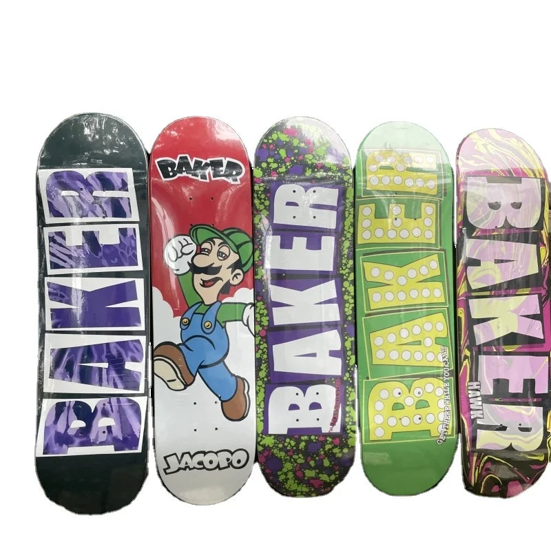 Baker  Skateboard Table  Deck 100% Canada Maple 7 Ply Cold Pressing Double Rocker 7.75/8.0/8.25/8.5 Inch Size Prosakte