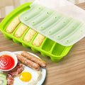 6 Cavity Silicone Sausage Maker Mould DIY Ham Hot Dog Making Moulds With Lid Kitchen Household Sausages Cake Baking Tools Molds
