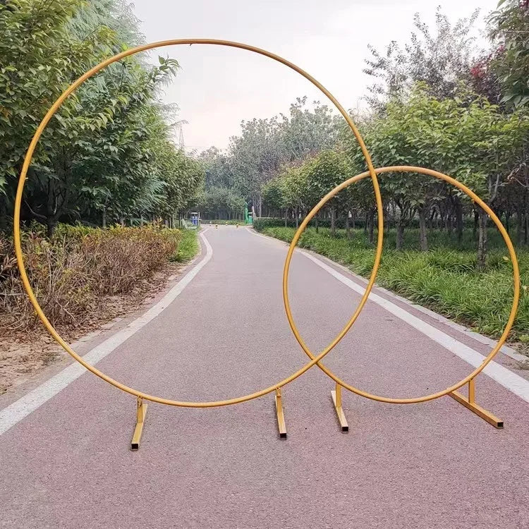 Amazons Top Sellers Wedding Supplies Gold Color Metal Arch Assembled Metal Circle Wedding Arch