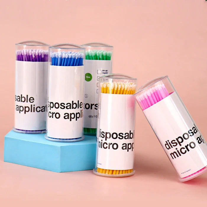 Micro Applicator Brush Eyelash Extension Cleaning Brush Private Label Bendable Micro Mascara Applicator