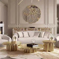 Modern Art Villa Home Decoration Design Golden Abstract Metal Coffee Table Stainless Steel Sculpture