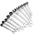 EXPLOIT 72 Tooth Heavy Duty Dual-Use Ratchet Wrench Fixed Head Open End Flare Nut Metric Flexible Tubing Chrome Vanadium Steel