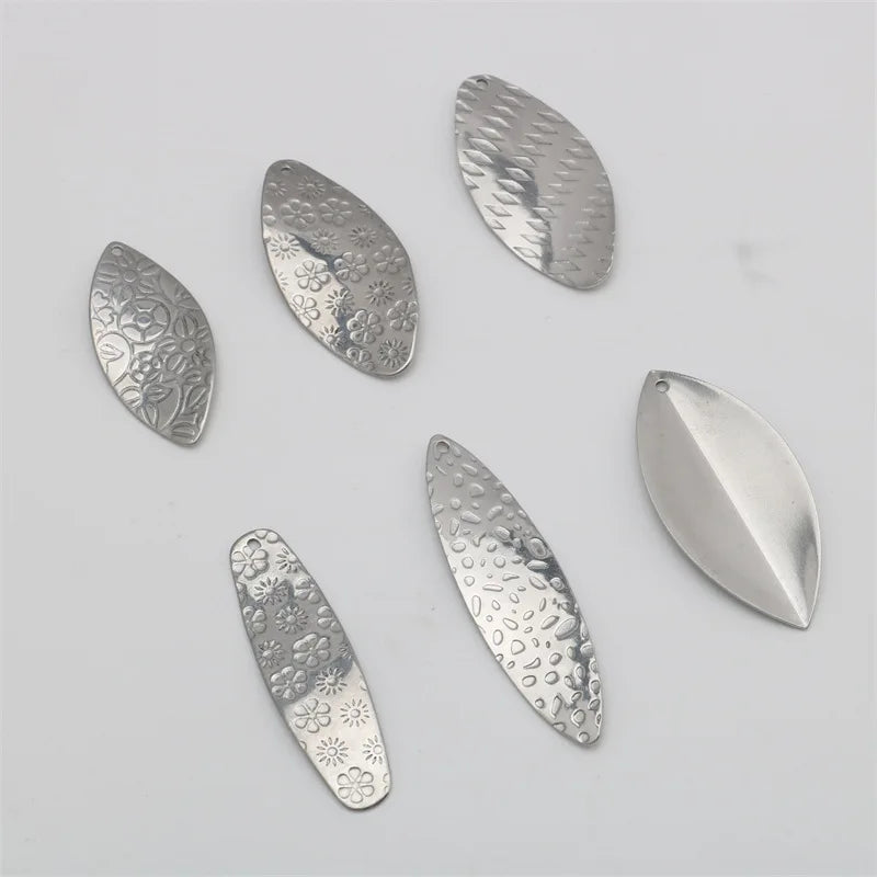 Stainless Steel Leaves Petals Flowers Geometric Earrings Accessories Stainless DIY Jewelry