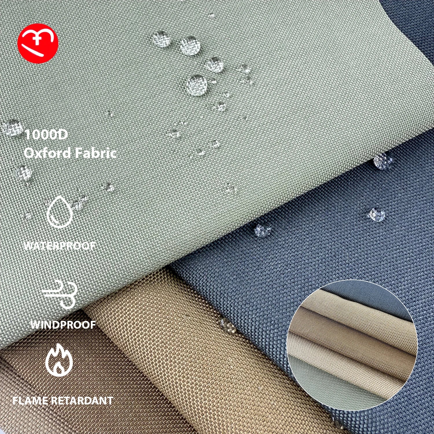 High Strength and Waterproof Tear Resistant 1000D Nylon66 Cordura Oxford Fabric  for Bag Nylon Oxford Fabric