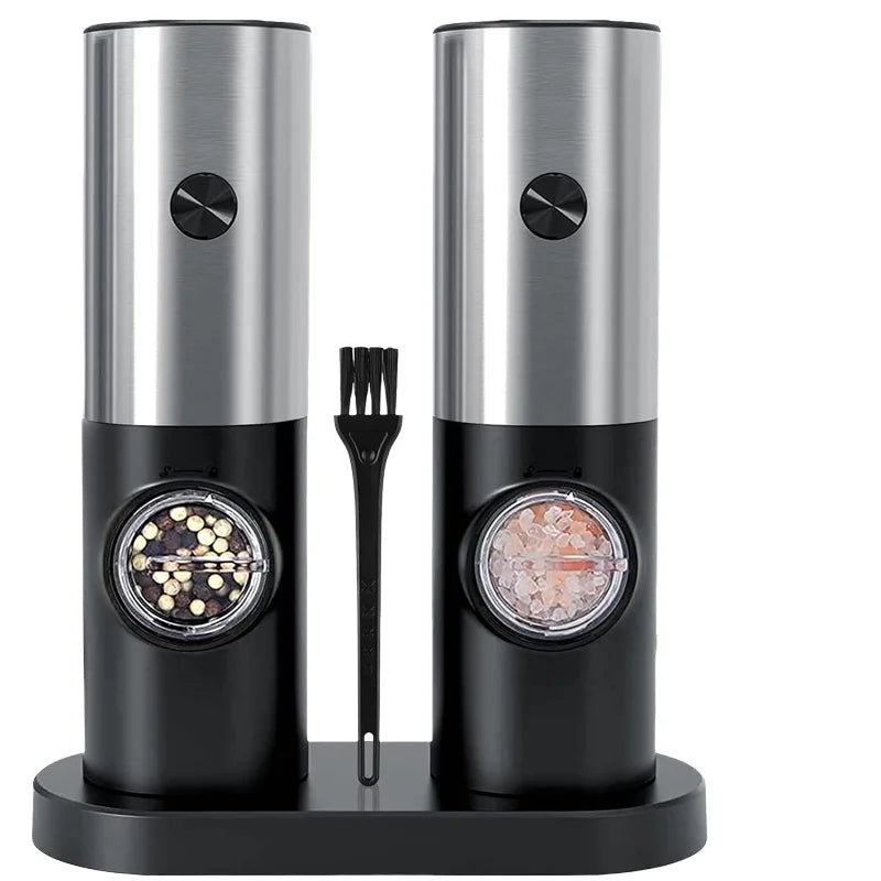 Wholesale Eco-Friendly Stainless Steel Semi-Automatic Electric Spice Grinder Set with Custom Logo Battery Powered