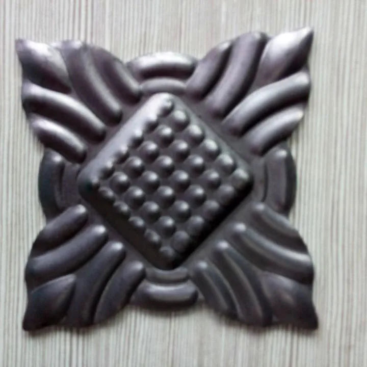 Hot Forged Iron Gate Fence Stair Elements Wrought Iron Components Decorative Stamping Flower