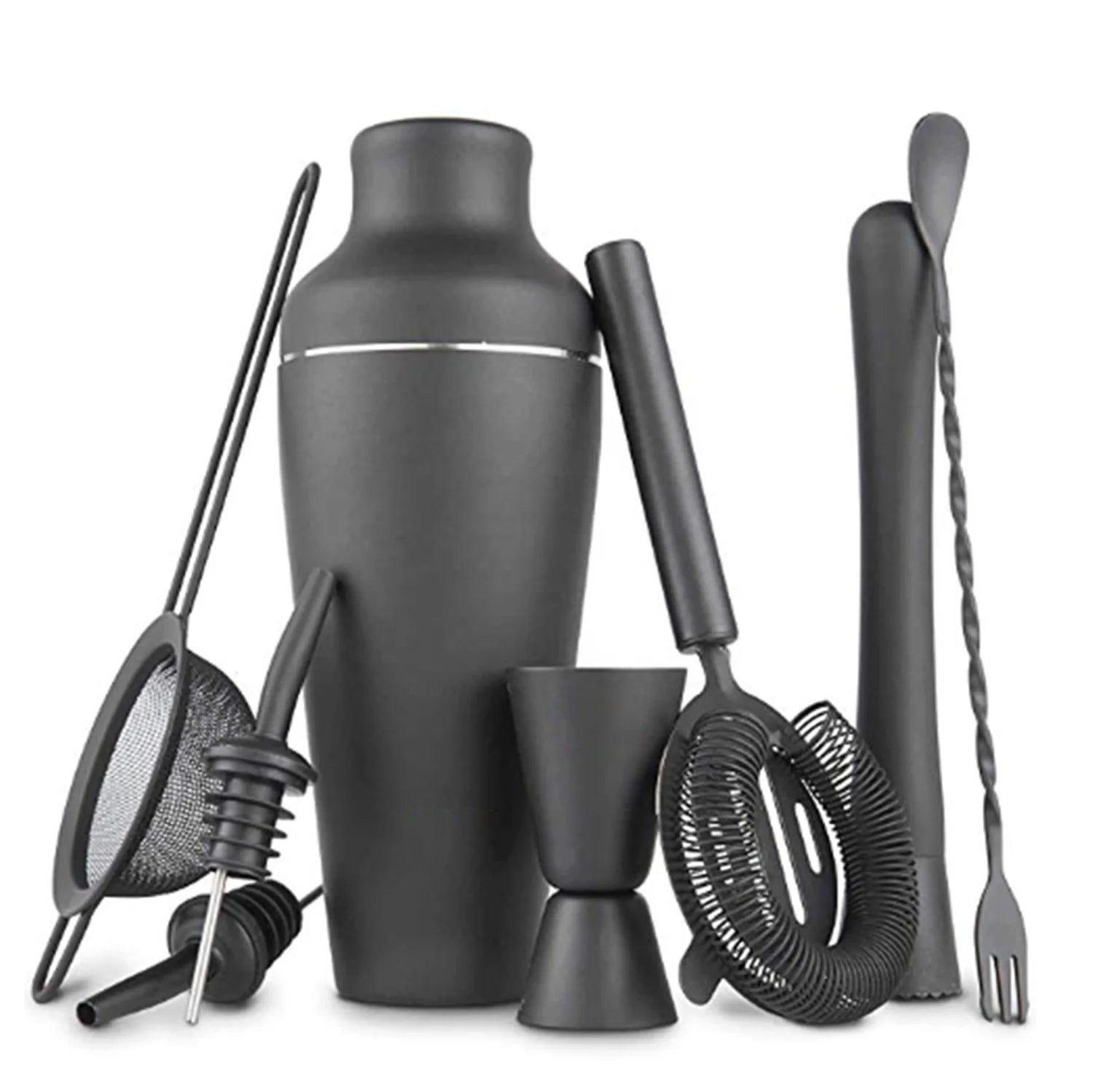 Camol Factory 8 Pieces Cocktail Shaker Set Bartender Kit Cocktail Shaker Set Stainless Steel Tumbler 600ML Capacity Shaker