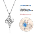 D589 Elegant Classic Shiny 925 Sterling Silver Pendant Necklace with Zirconia Fashion Jewelry for Mom and Ladies for Weddings